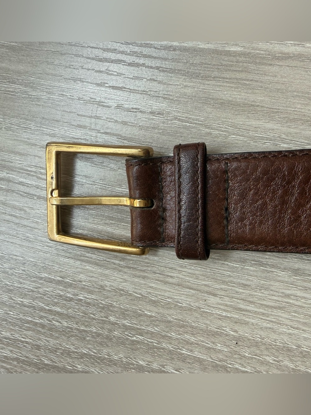 L’Aigle Paris New York Vintage Men’s Brown Leather Dress Belt 38 Fathers Day Gif - Picture 2 of 16
